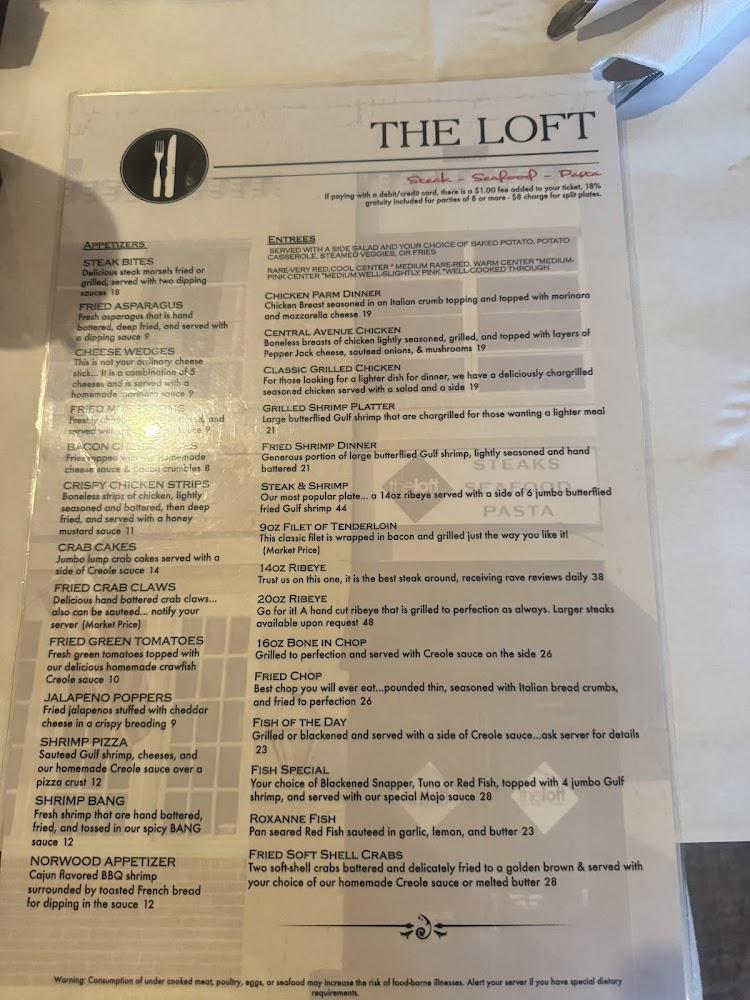 The Loft Menu image 2