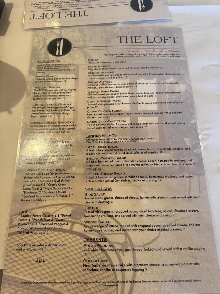 The Loft Menu image 3