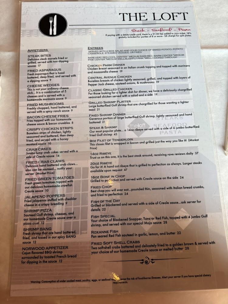 The Loft Menu image 4